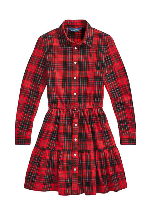 Ralph Lauren Childrenswear Girls 7-16 Plaid Cotton Twill Shirtdress | belk