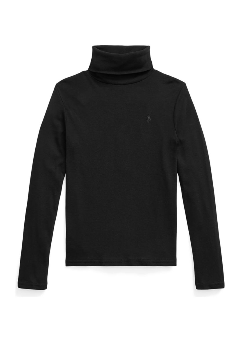 Girls 7-16 Ribbed Cotton-Blend Turtleneck