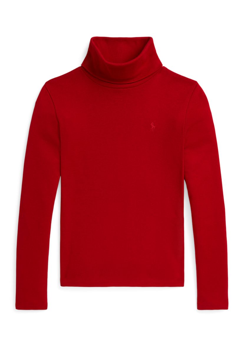 Girls 7-16 Ribbed Cotton-Blend Turtleneck