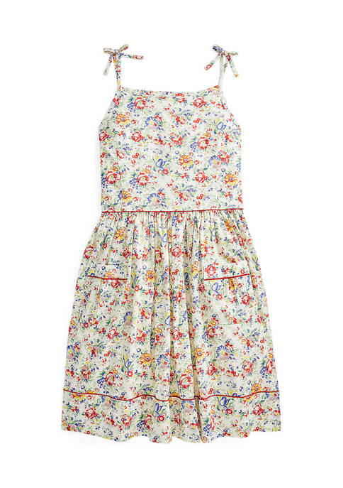 Ralph Lauren Childrenswear Girls 7-16 Floral Cotton Dress
