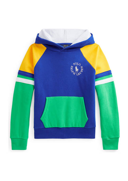 Ralph Lauren Childrenswear Girls 7-16 Color-Blocked Fleece Hoodie