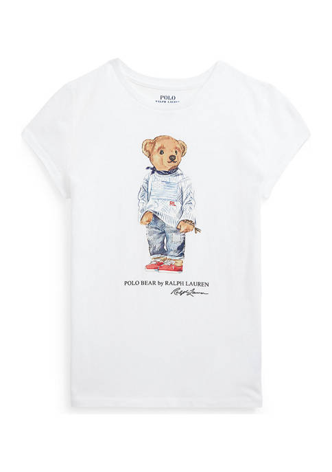 Ralph Lauren Childrenswear Girls 7-16 Polo Bear Cotton