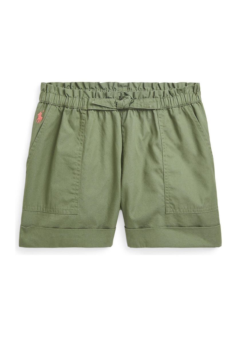 Girls 7-16 Cotton Twill Camp Shorts