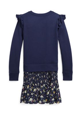 Ralph Lauren Childrenswear Girls 7-16 Floral Fleece Sweatshirt Dress | belk