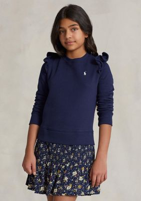 Ralph Lauren Childrenswear Girls 7-16 Floral Fleece Sweatshirt Dress | belk