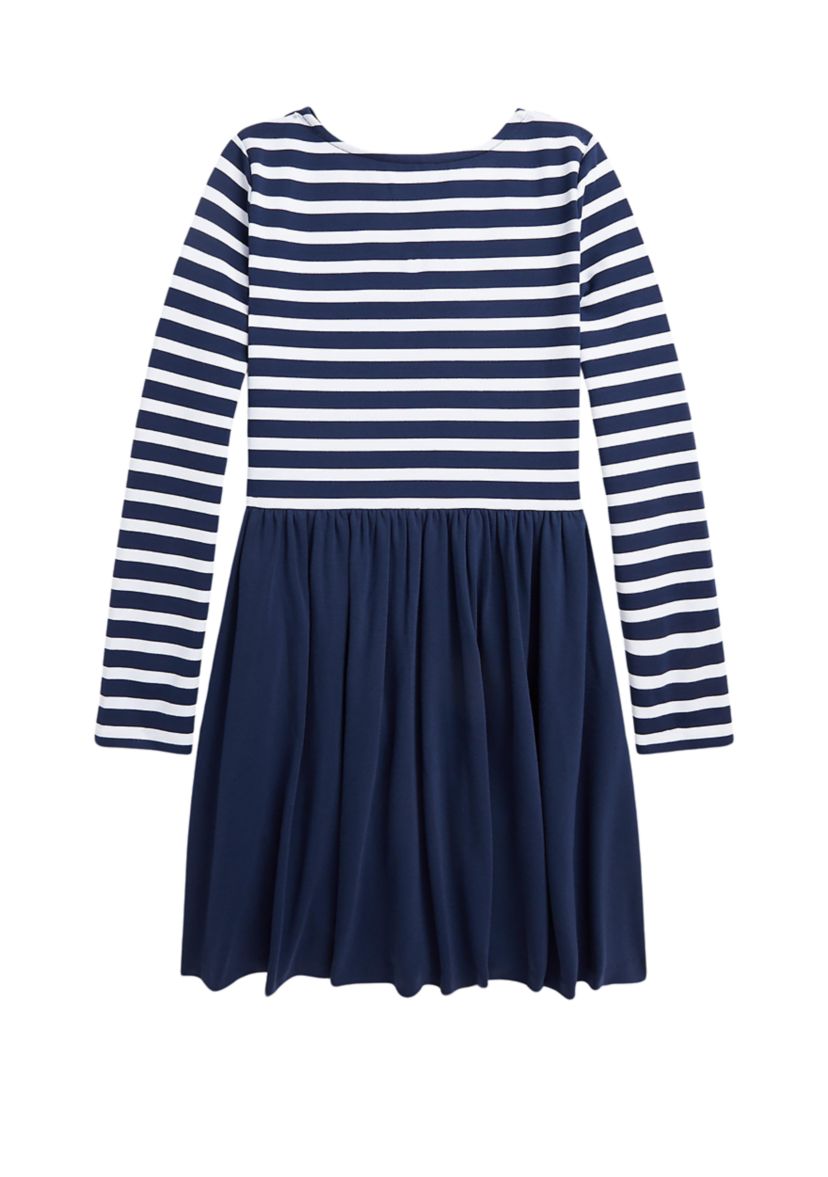 Girls 7-16 Striped Stretch Ponte Dress