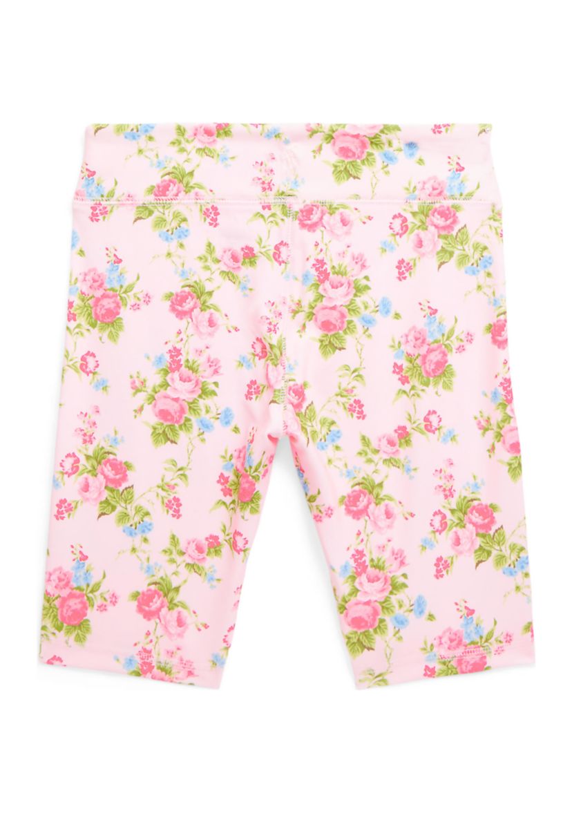 Girls 7-16 Floral Performance Jersey Bike Shorts