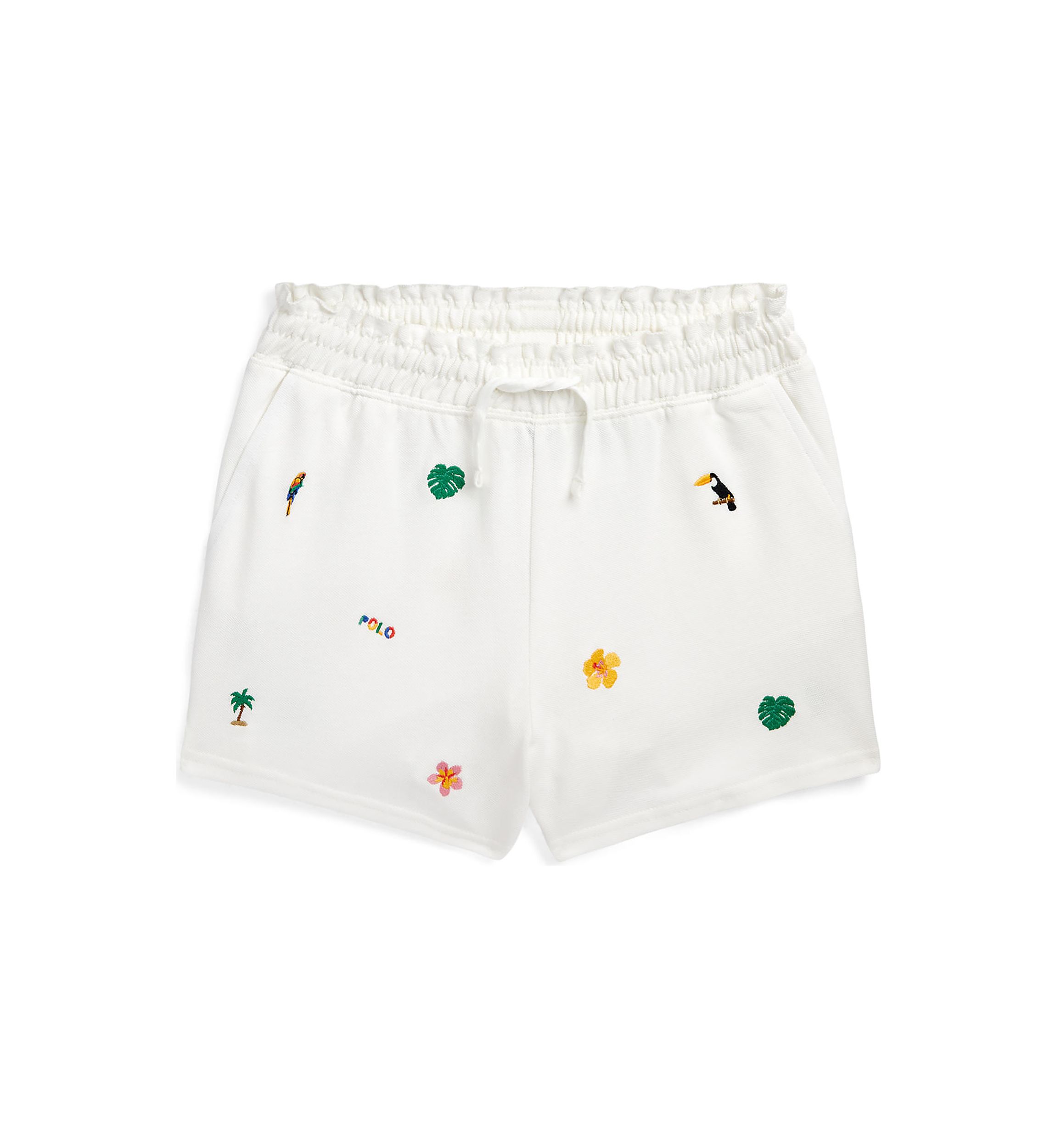 Girls 7-16 Tropical Cotton Mesh Shorts