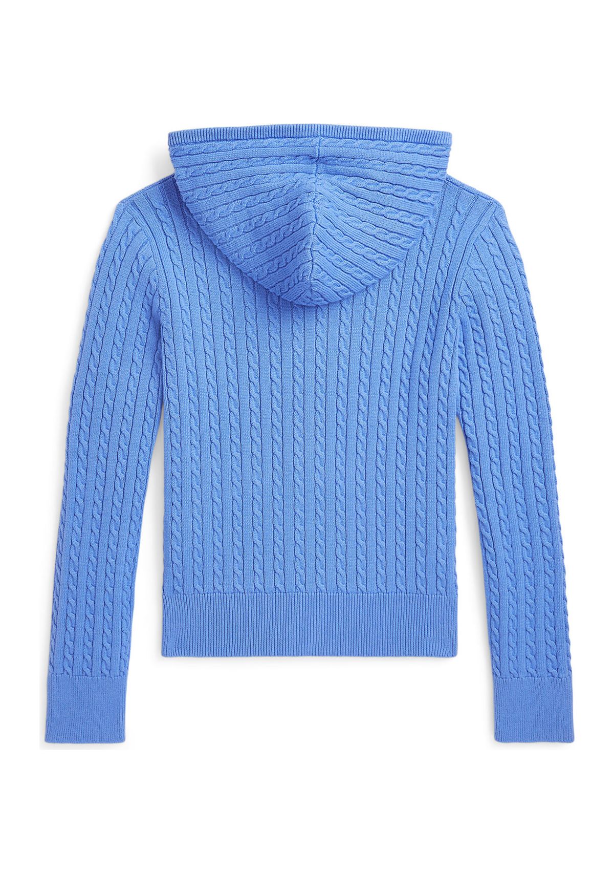 Girls 7-16 Mini Cable Cotton Full Zip Hoodie