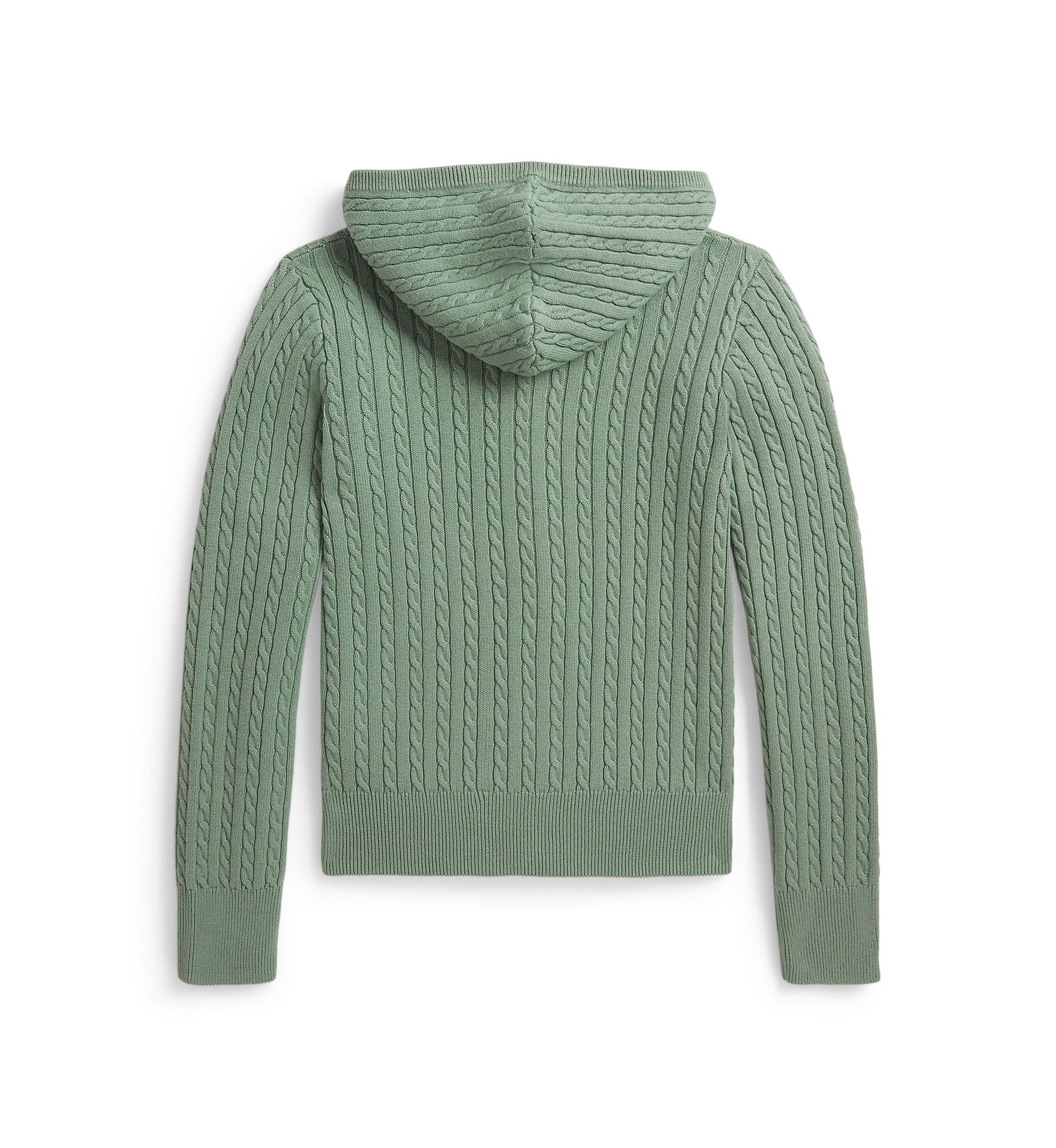 Ralph Lauren Childrenswear Girls 7-16 Mini-Cable Cotton Full-Zip