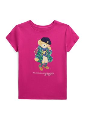 Ralph Lauren Childrenswear Girls 7-16 Polo Bear Cotton Jersey T-Shirt