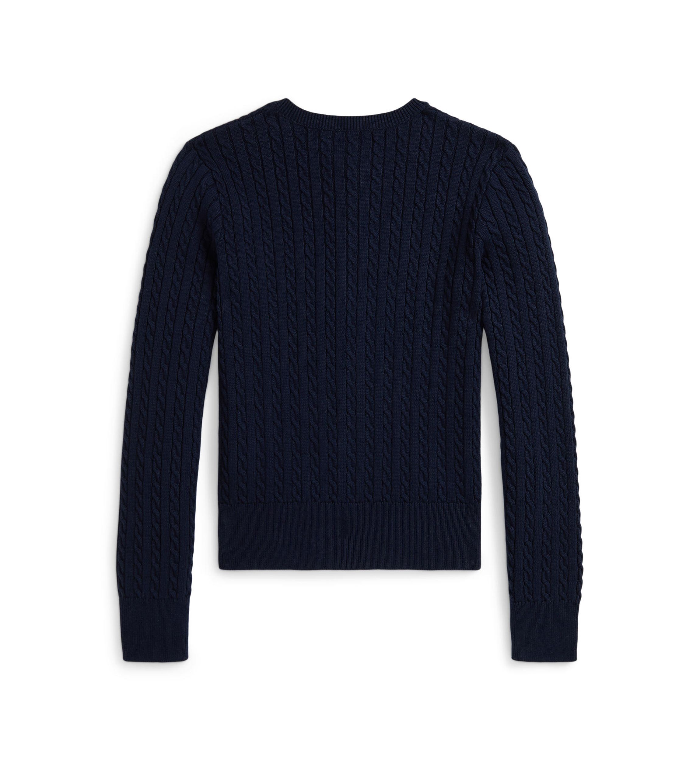 Girls 7-16 Polo Bear Mini-Cable Cotton Cardigan