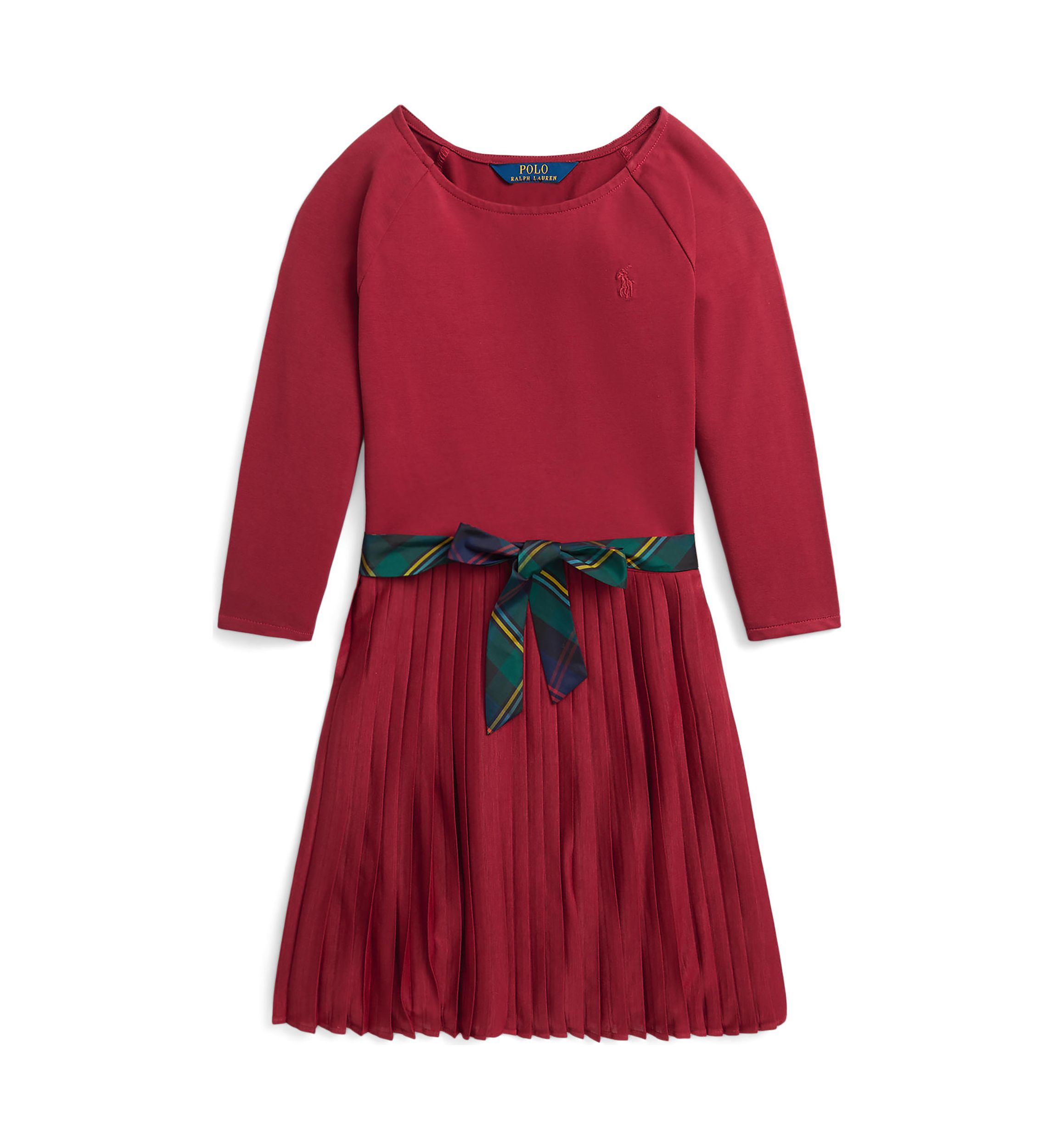 Girls 7-16 Pleated Stretch Jersey Dress