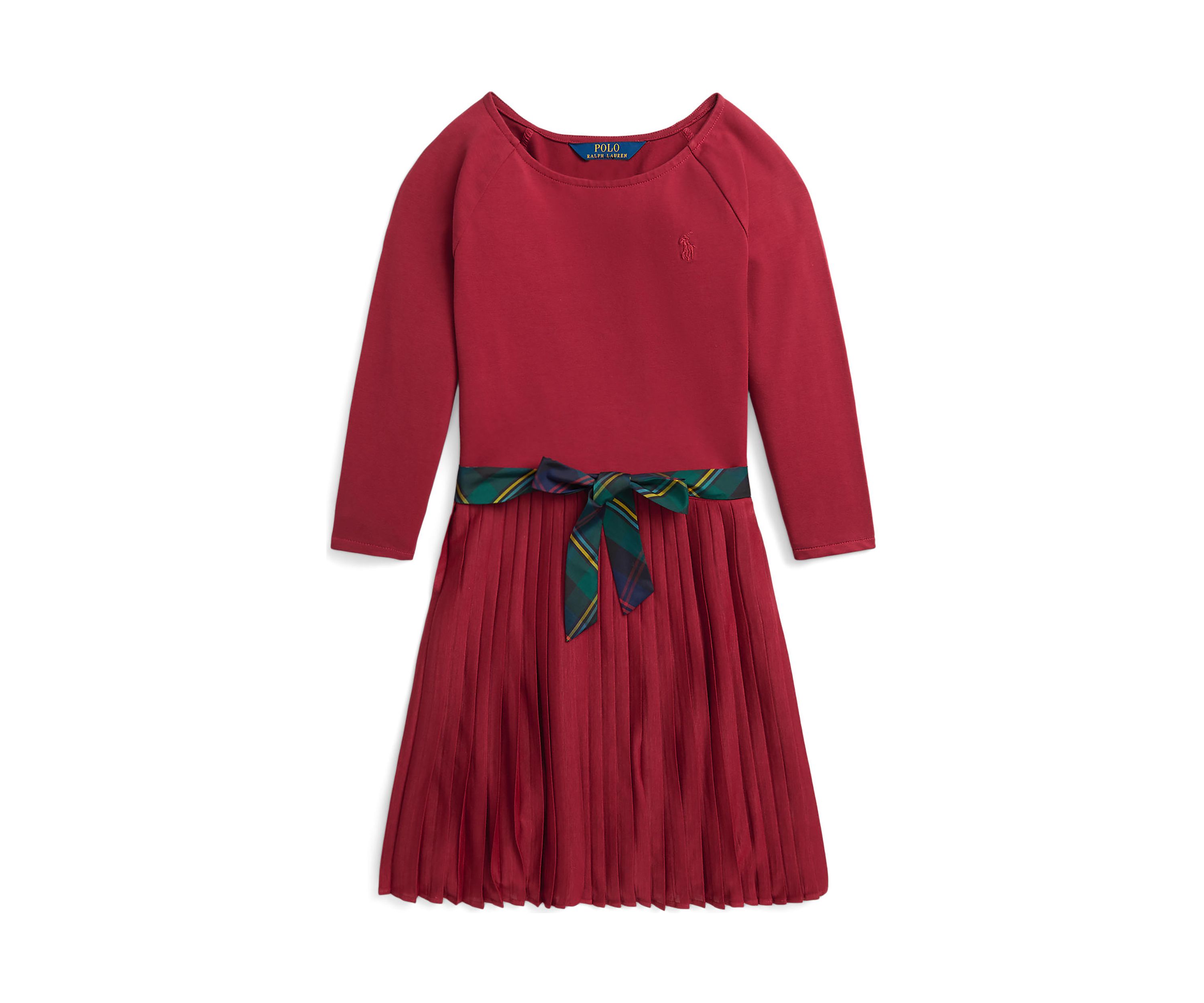 Girls 7-16 Pleated Stretch Jersey Dress