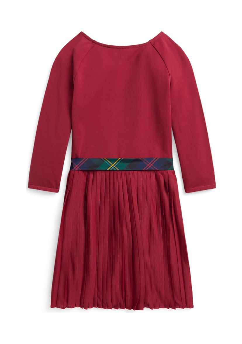 Girls 7-16 Pleated Stretch Jersey Dress