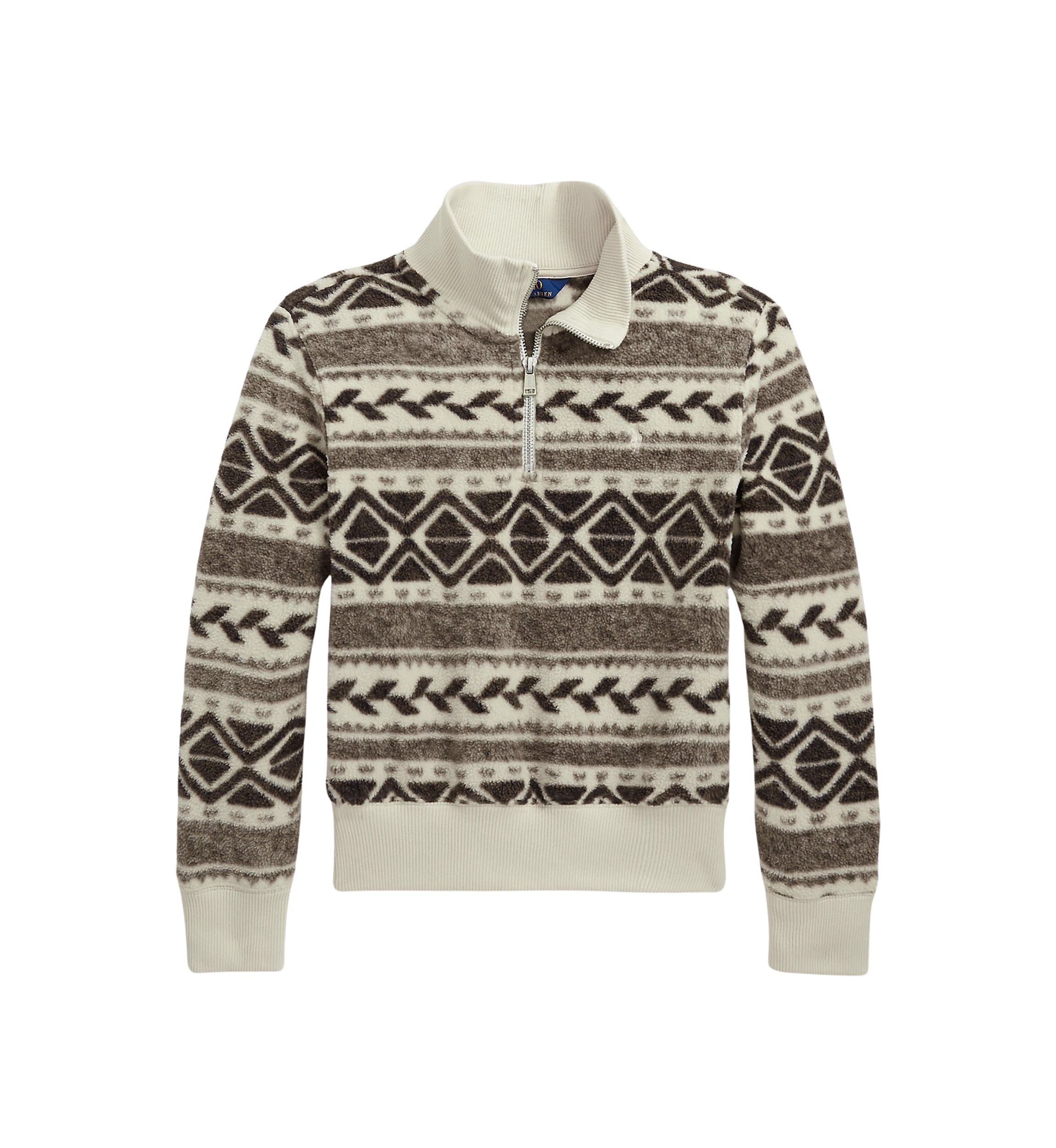 Girls 7-16 Fair Isle Fleece 1/4 Zip Pullover