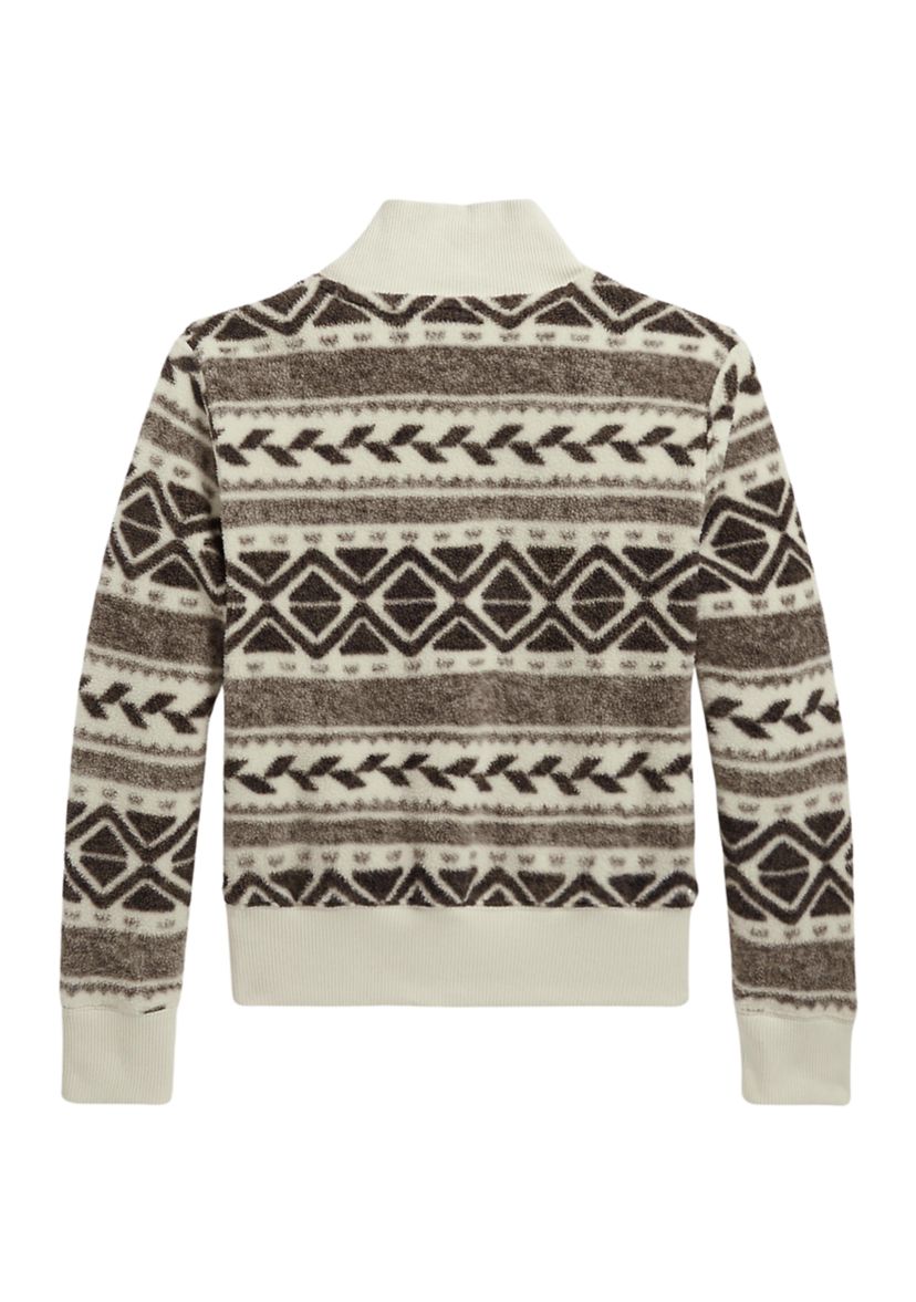 Girls 7-16 Fair Isle Fleece 1/4 Zip Pullover