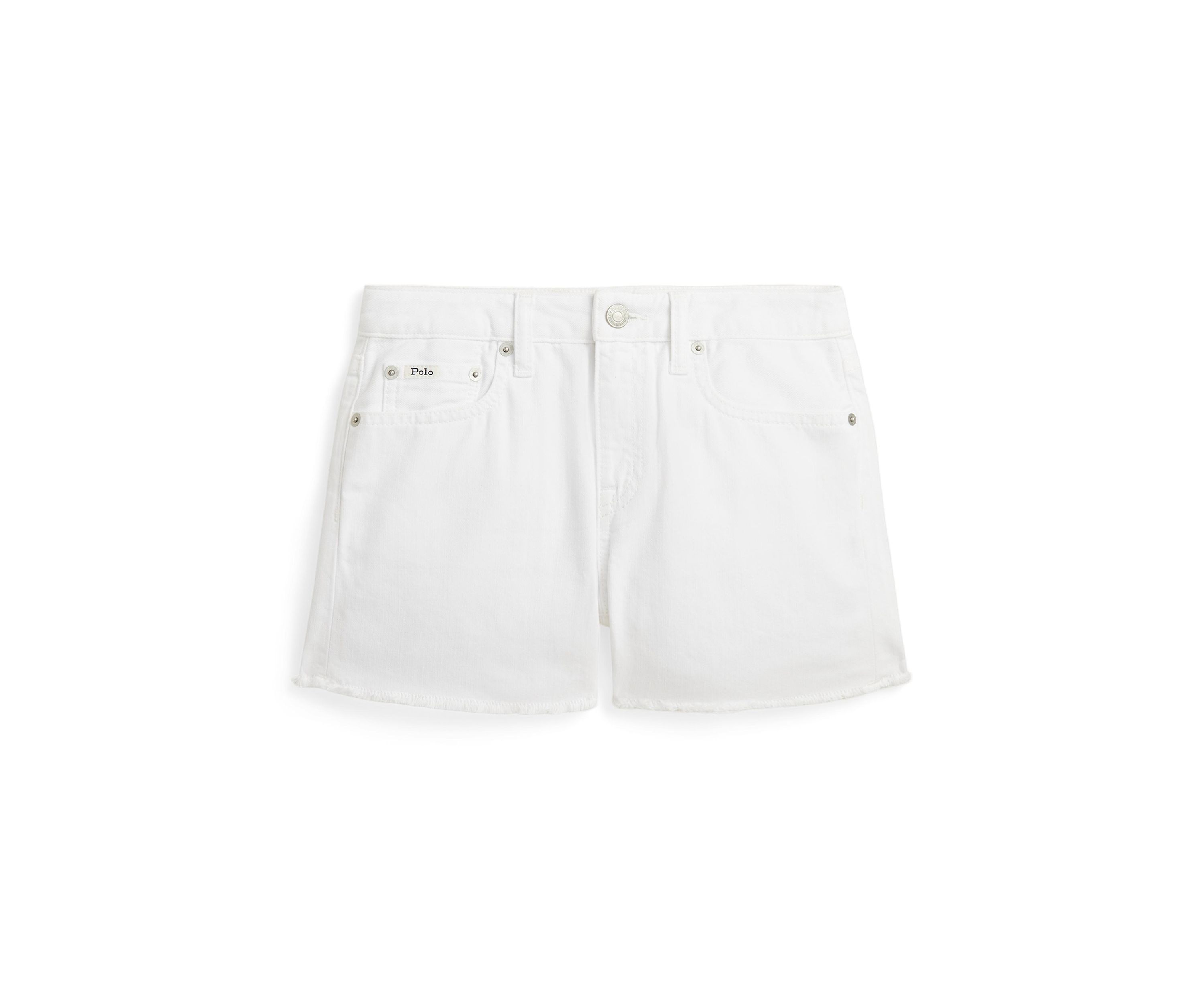 Girls 7-16 Frayed Hem Cotton Denim Shorts
