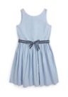 Girls 7-16 Cotton Oxford Dress