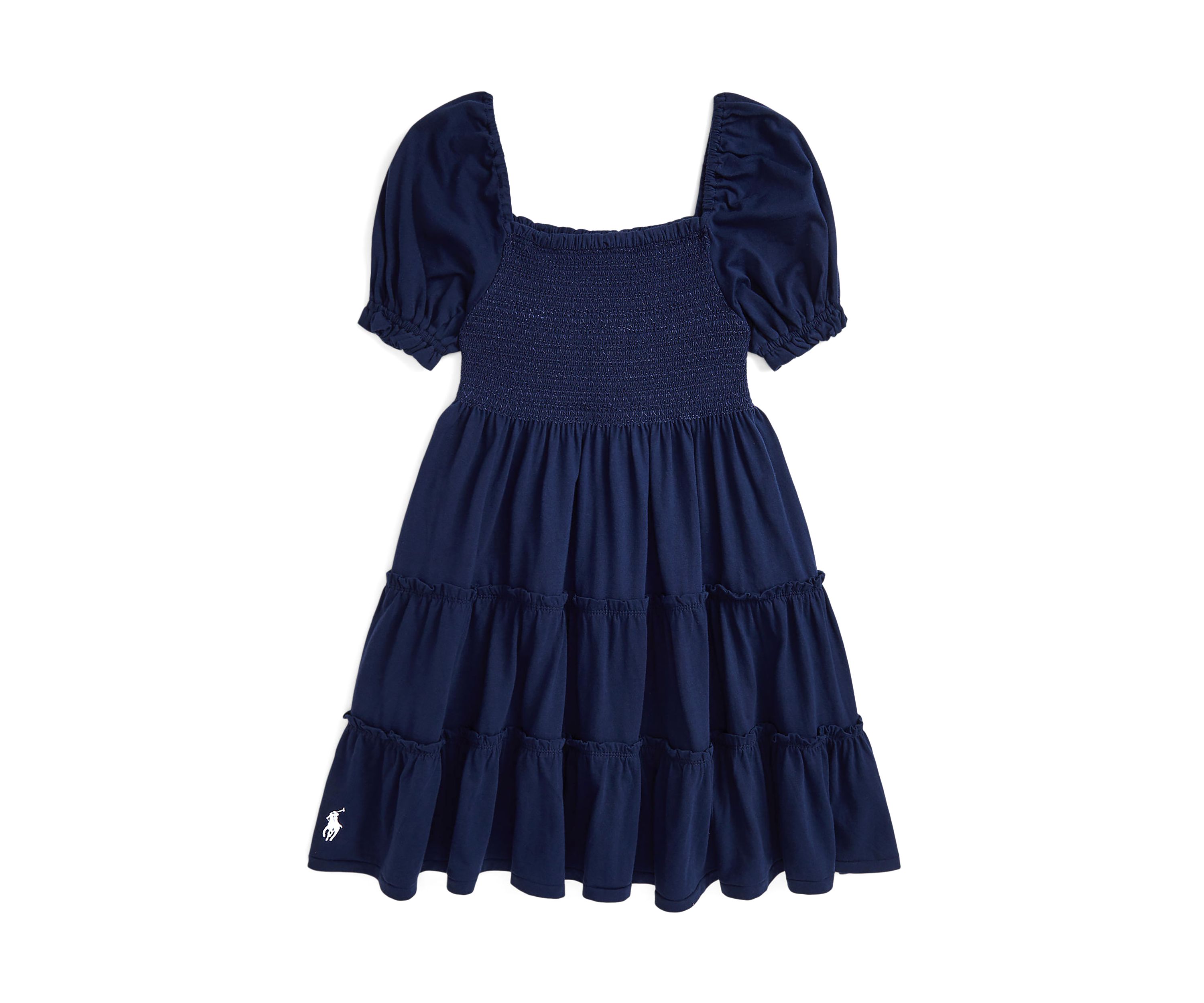 Girls 7-16 Smocked Cotton Jersey Dress
