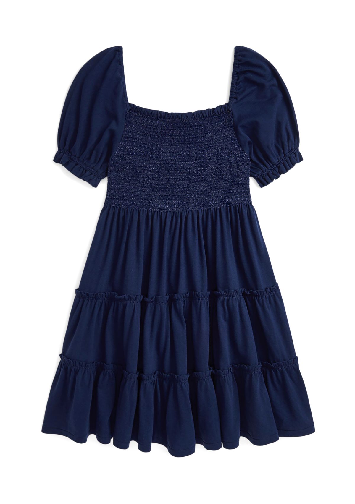 Girls 7-16 Smocked Cotton Jersey Dress