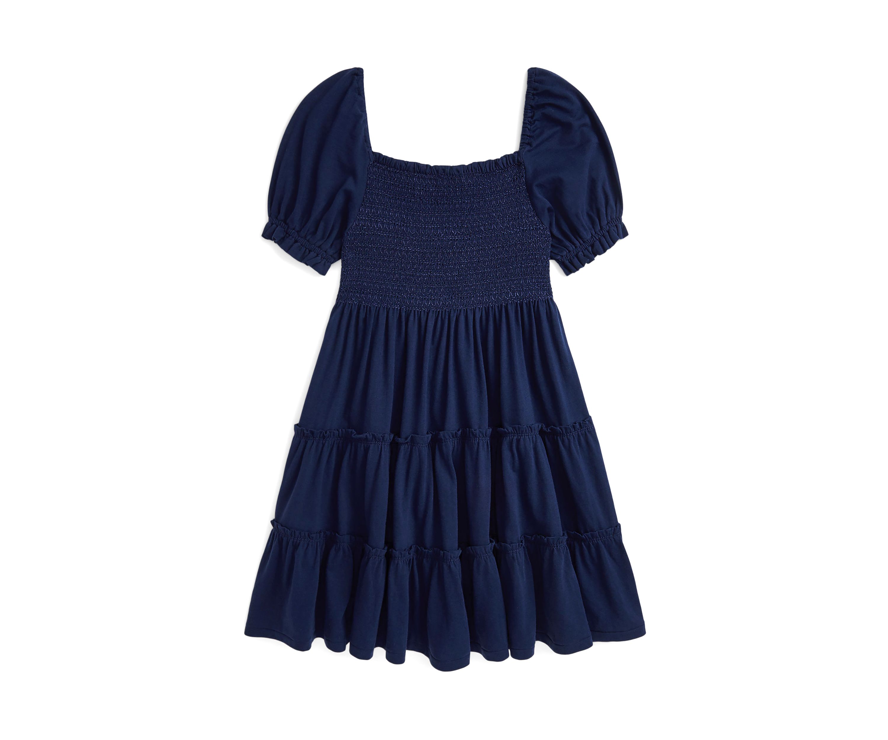 Girls 7-16 Smocked Cotton Jersey Dress