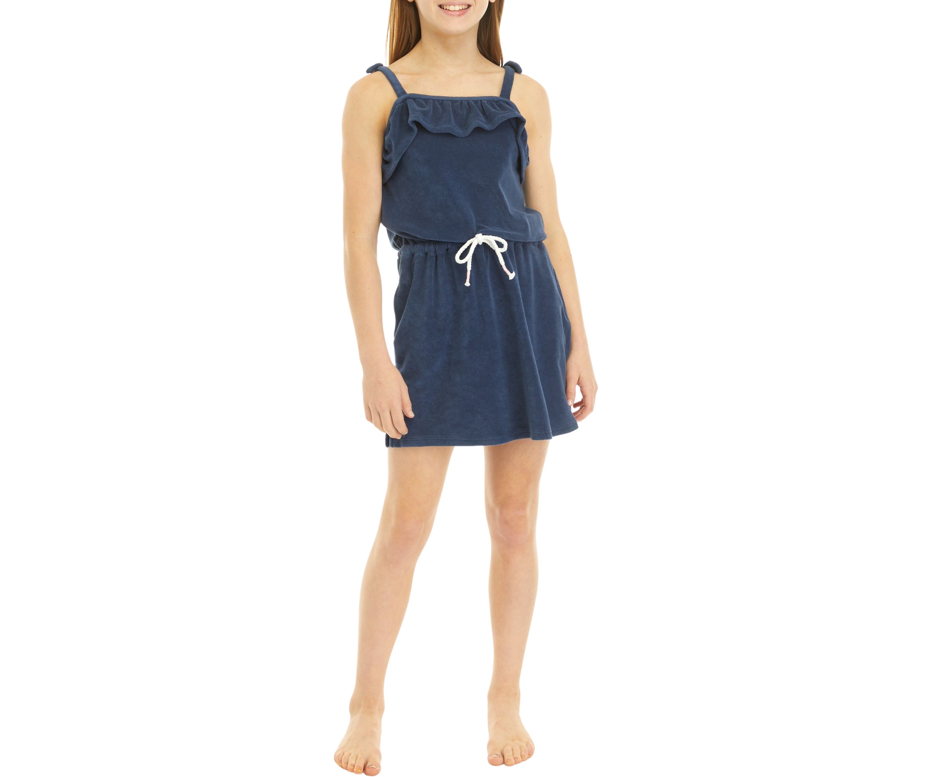 Girls 7-16 Ruffled Terry Cover Up 