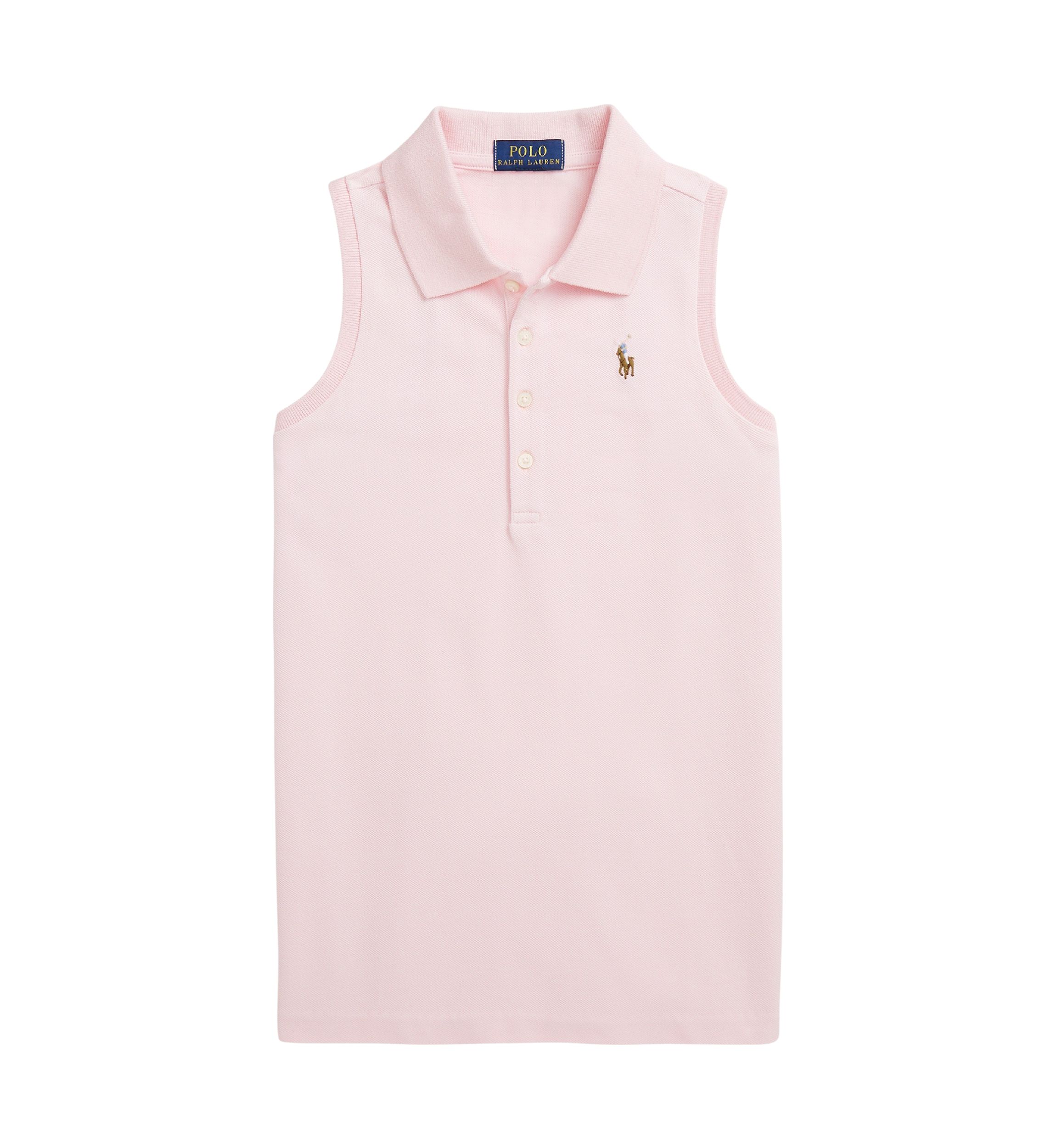 Girls 7-16 Cotton Mesh Sleeveless Polo Shirt