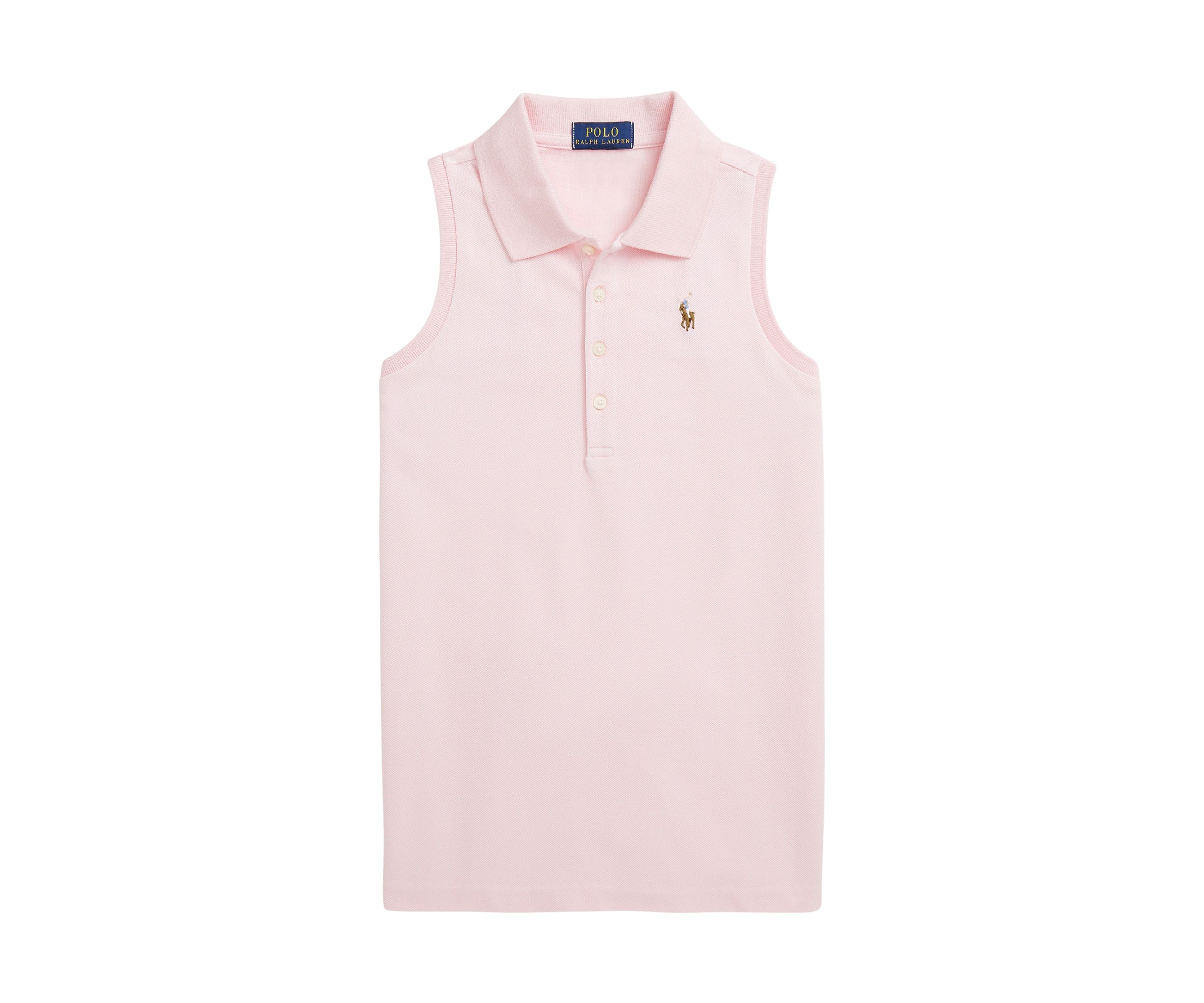 Girls 7-16 Cotton Mesh Sleeveless Polo Shirt