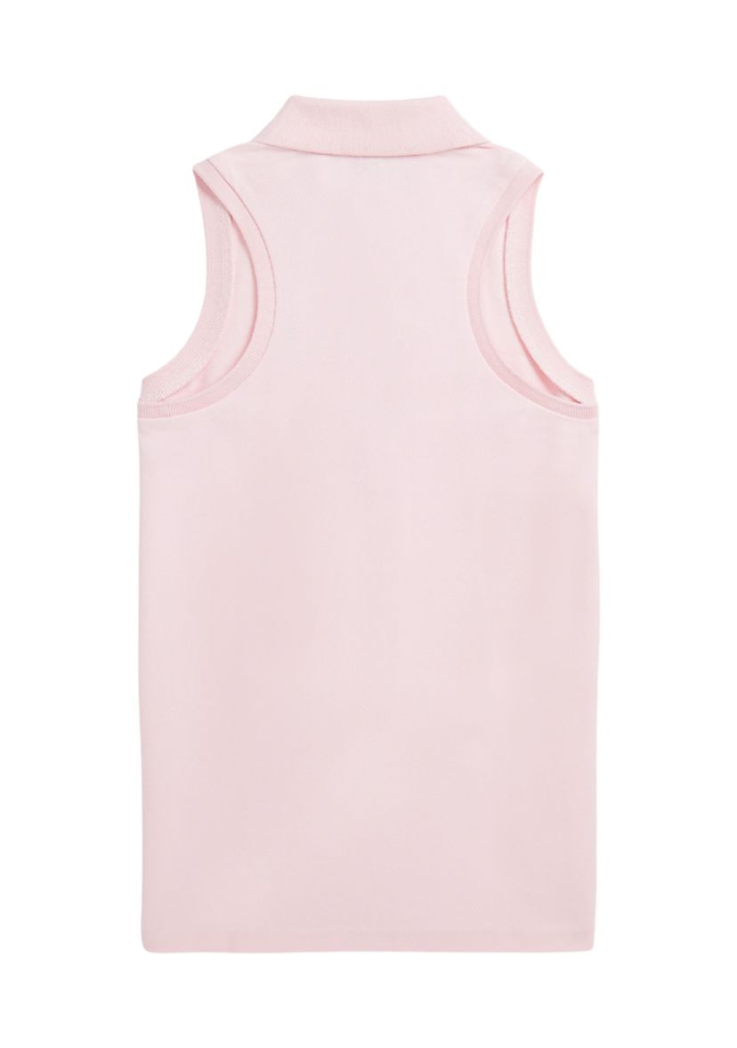 Girls 7-16 Cotton Mesh Sleeveless Polo Shirt
