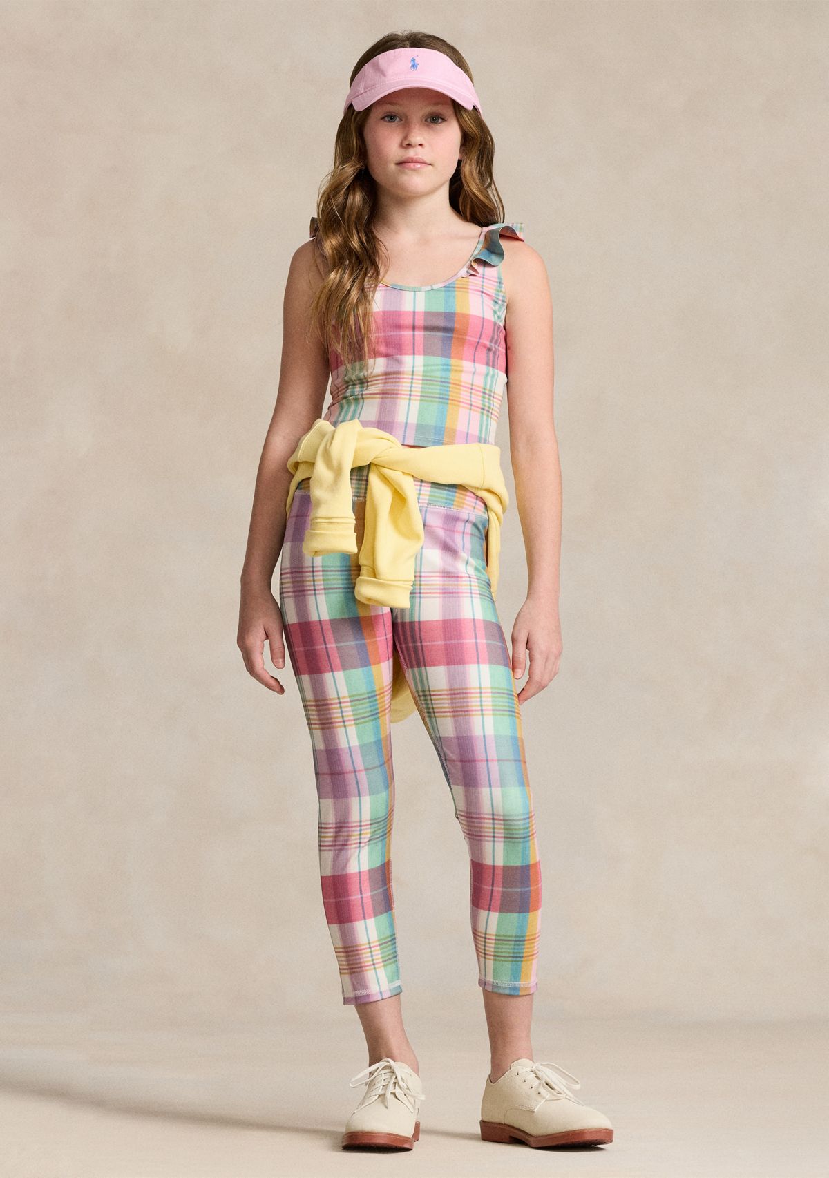 Girls 7-16 Madras Print Performance Jersey Top