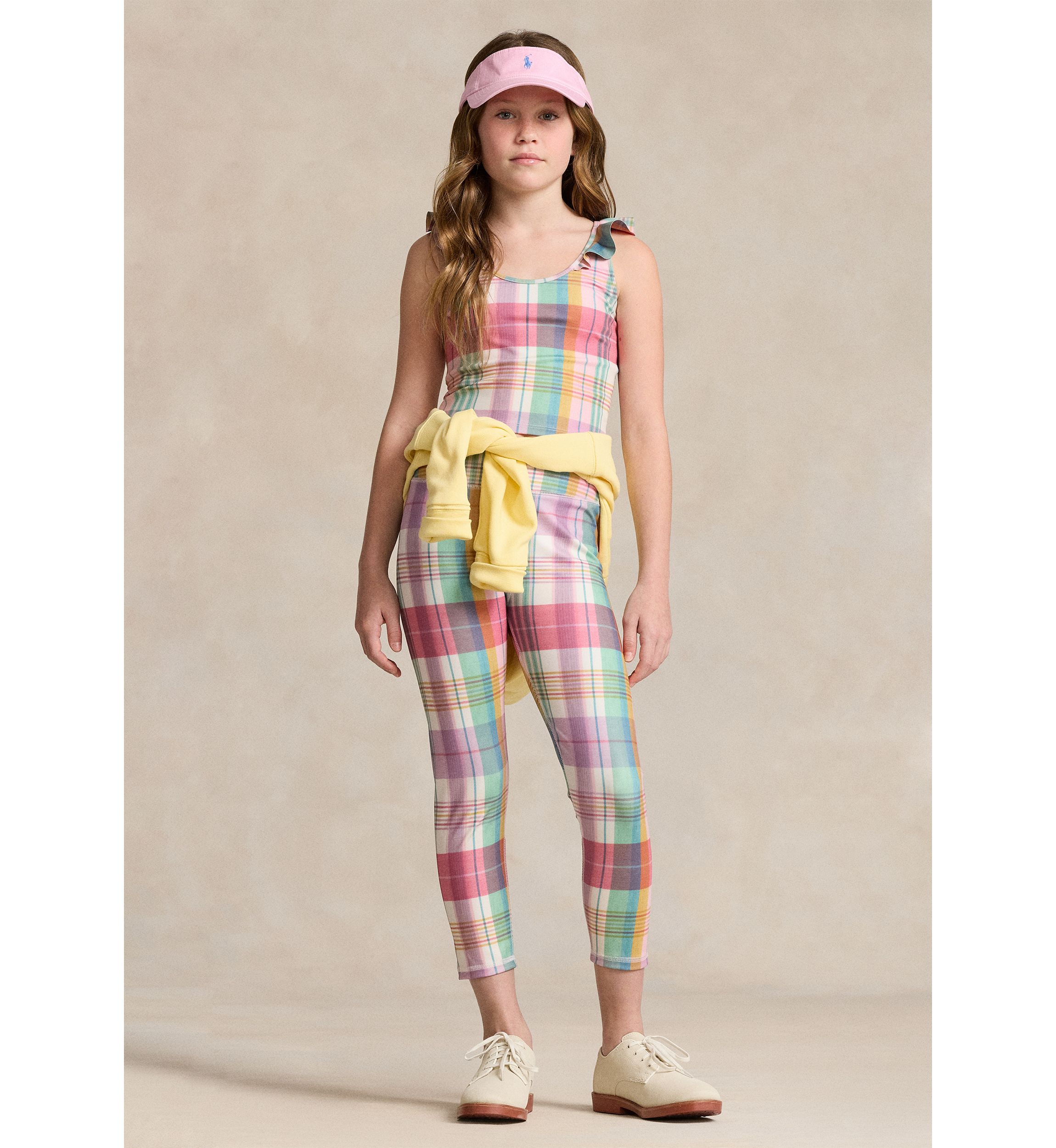 Girls 7-16 Madras Print Performance Jersey Top