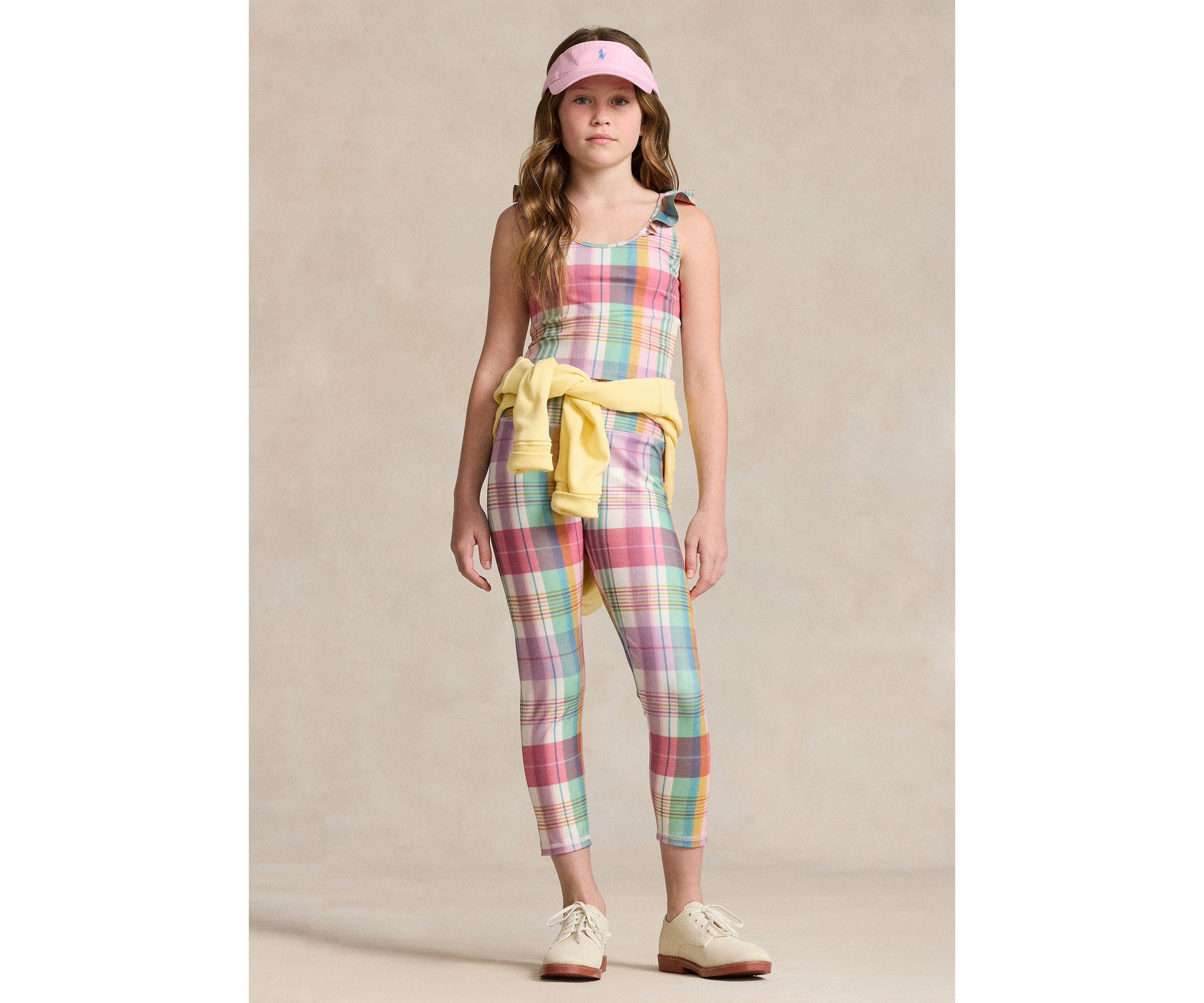 Girls 7-16 Madras Print Performance Jersey Top