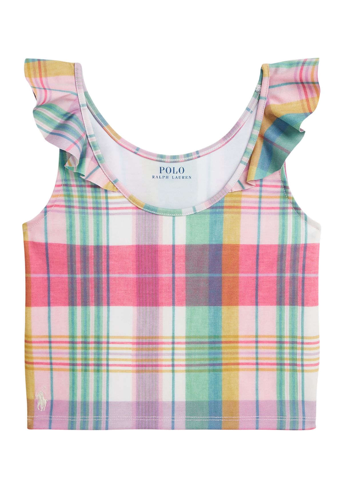Girls 7-16 Madras Print Performance Jersey Top