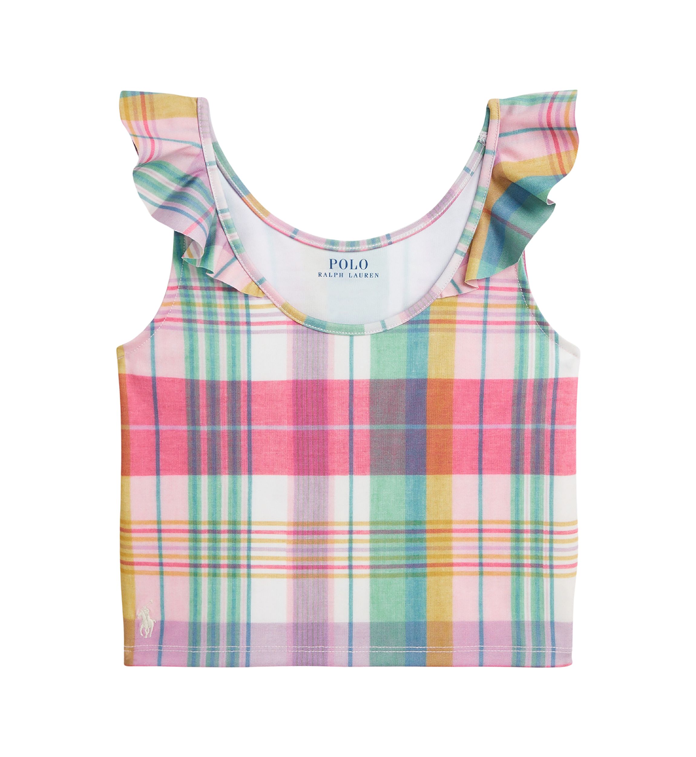 Girls 7-16 Madras Print Performance Jersey Top