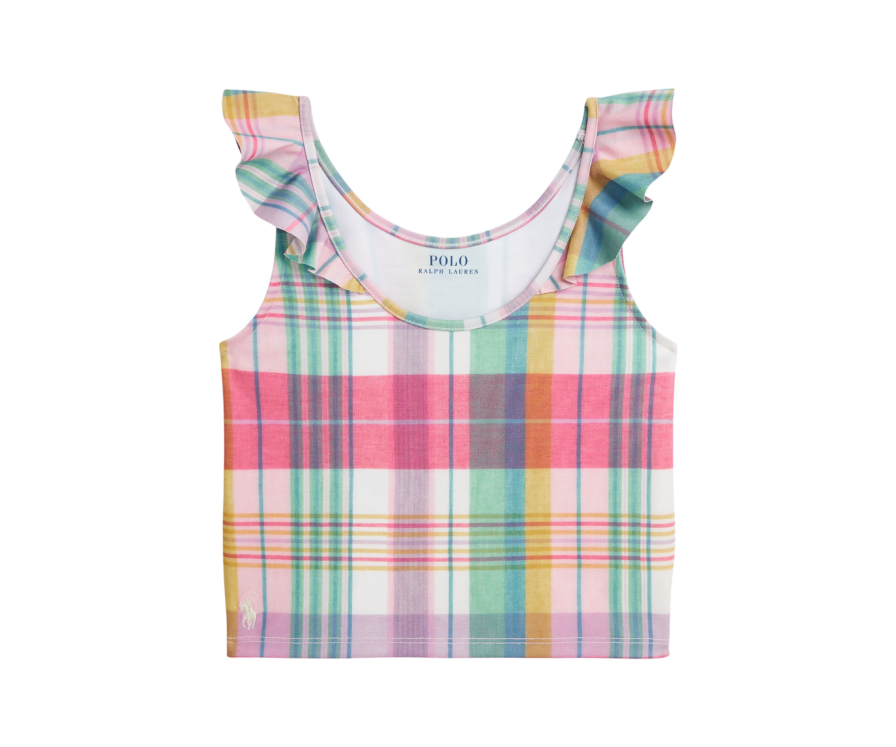 Girls 7-16 Madras Print Performance Jersey Top