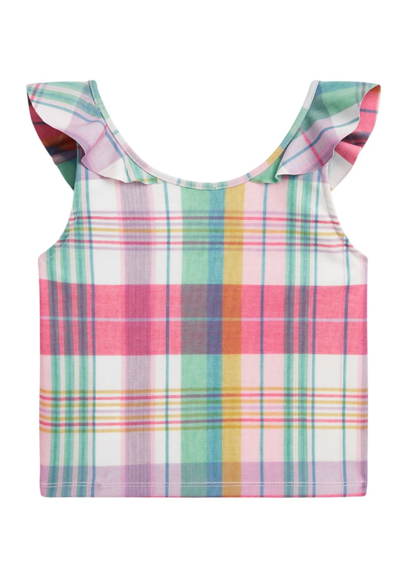 Girls 7-16 Madras Print Performance Jersey Top