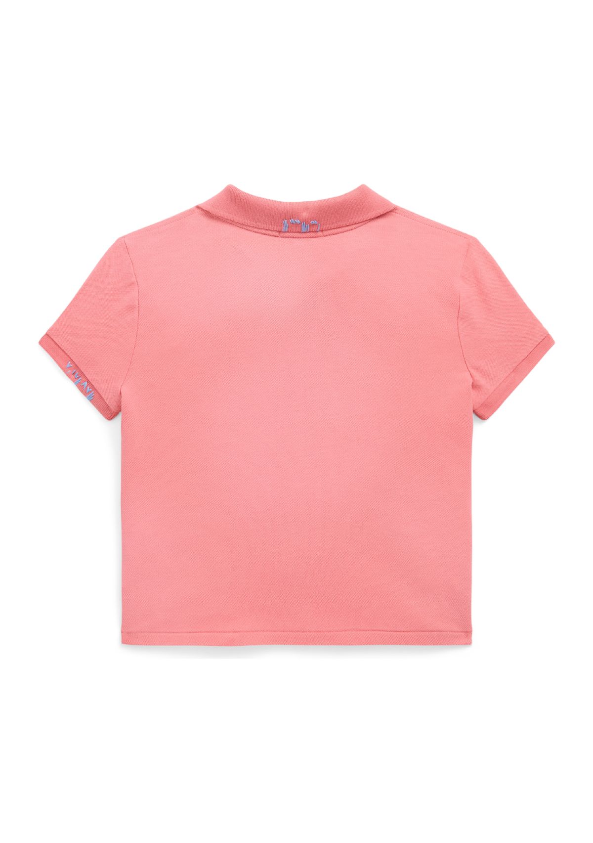 Girls 7-16 Twist-Front Stretch Mesh Polo Shirt