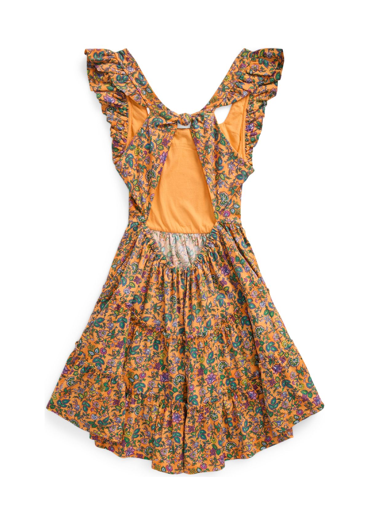 Girls 7-16 Floral Ruffled Cotton Jersey Dress