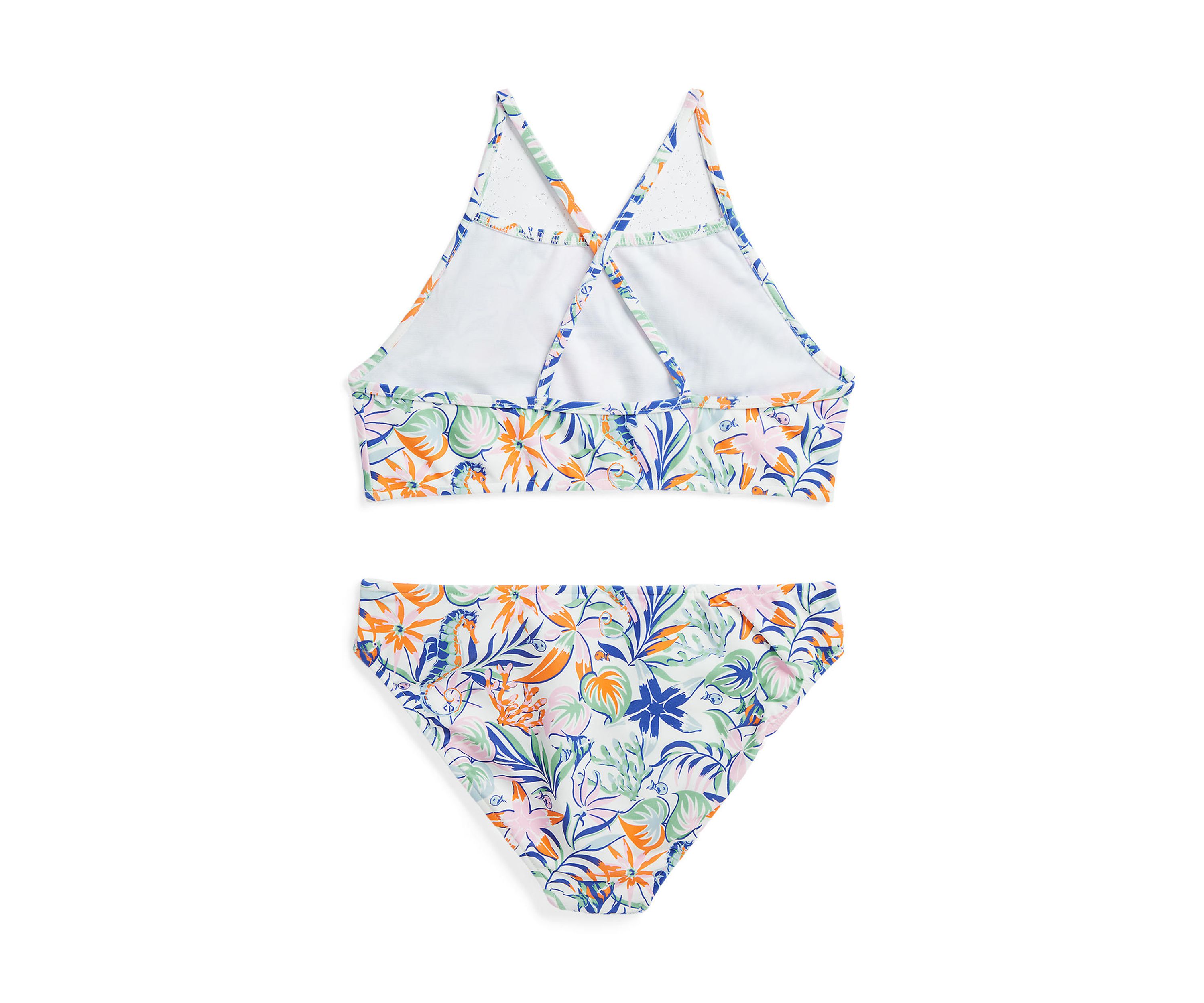 Girls 7-16 Tropical-Print Two-Piece Swimsuit