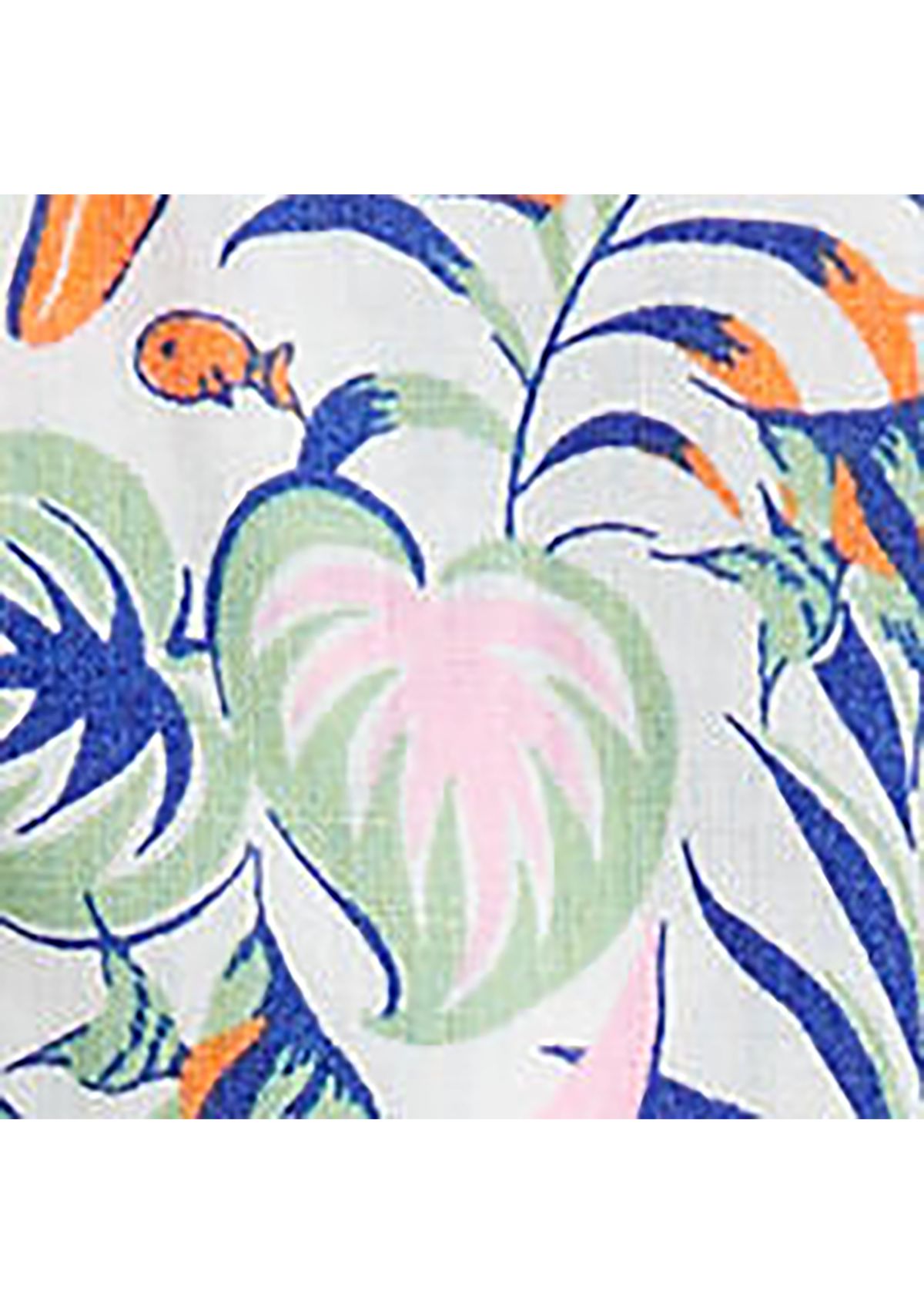 Girls 7-16 Tropical Print Linen Cotton Dress