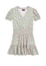 Girls 7-16 Floral Faux-Wrap Cotton Jersey Dress
