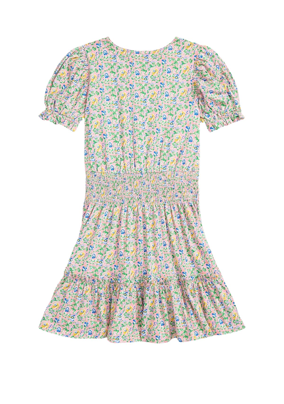 Girls 7-16 Floral Faux-Wrap Cotton Jersey Dress