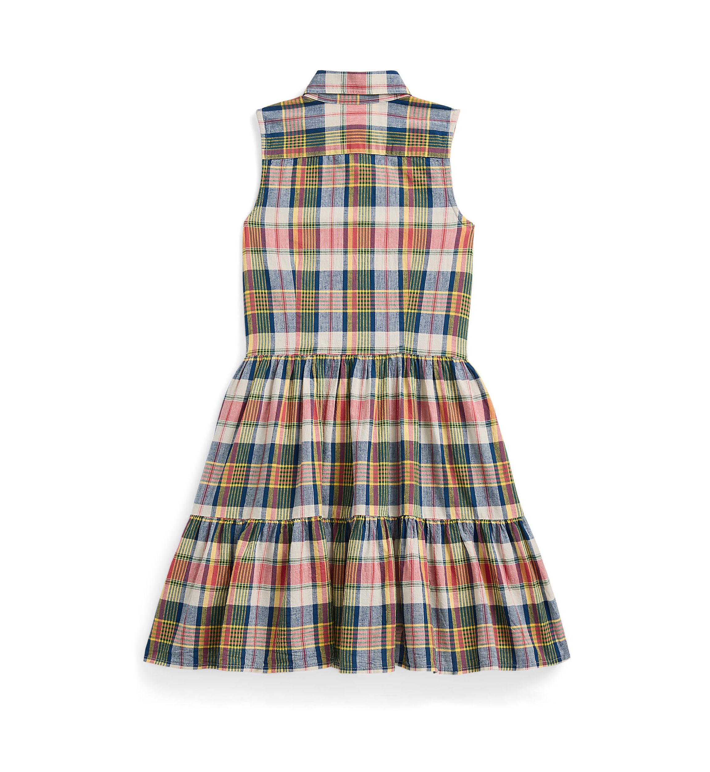 Girls 7-16 Plaid Cotton Madras Shirtdress
