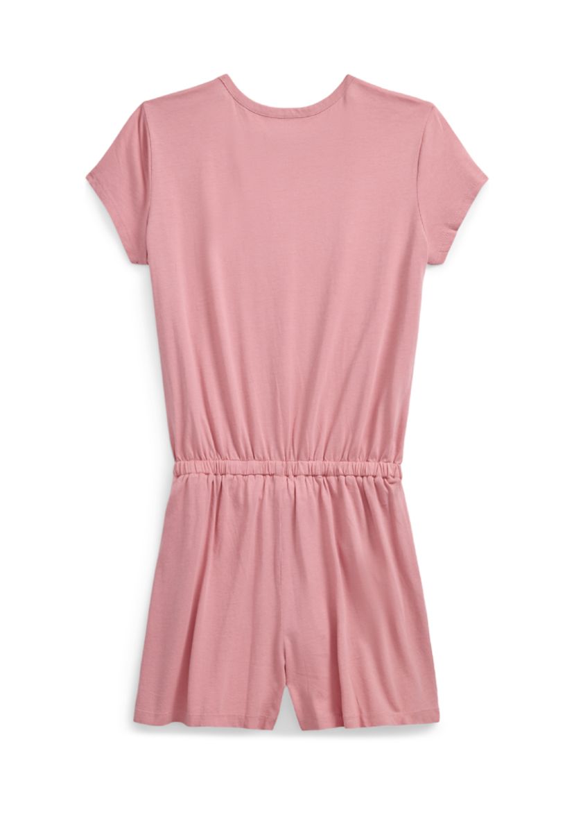 Girls 7-16 Mixed Logo Cotton Jersey Romper