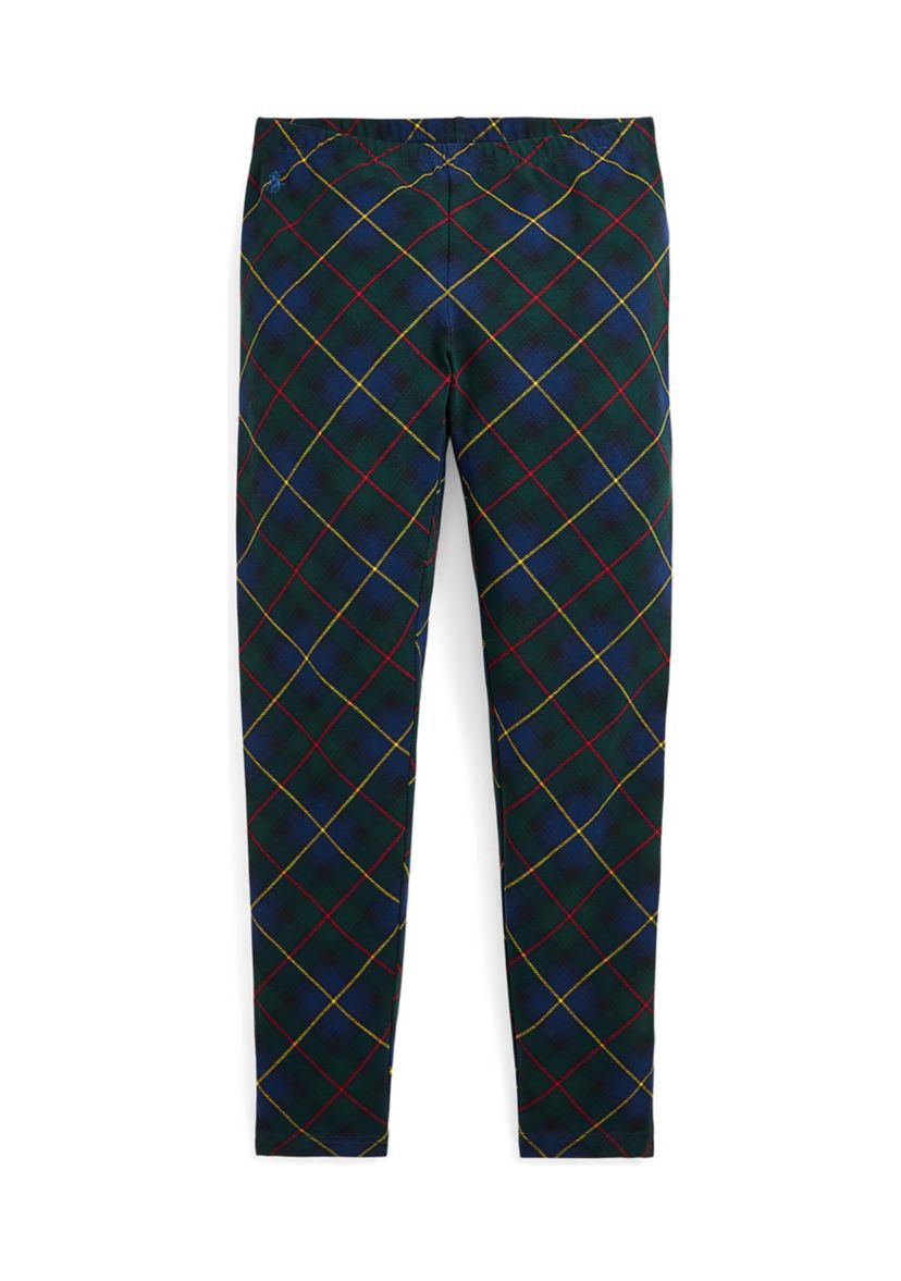 Girls 7-16 Plaid Stretch Jersey Leggings 