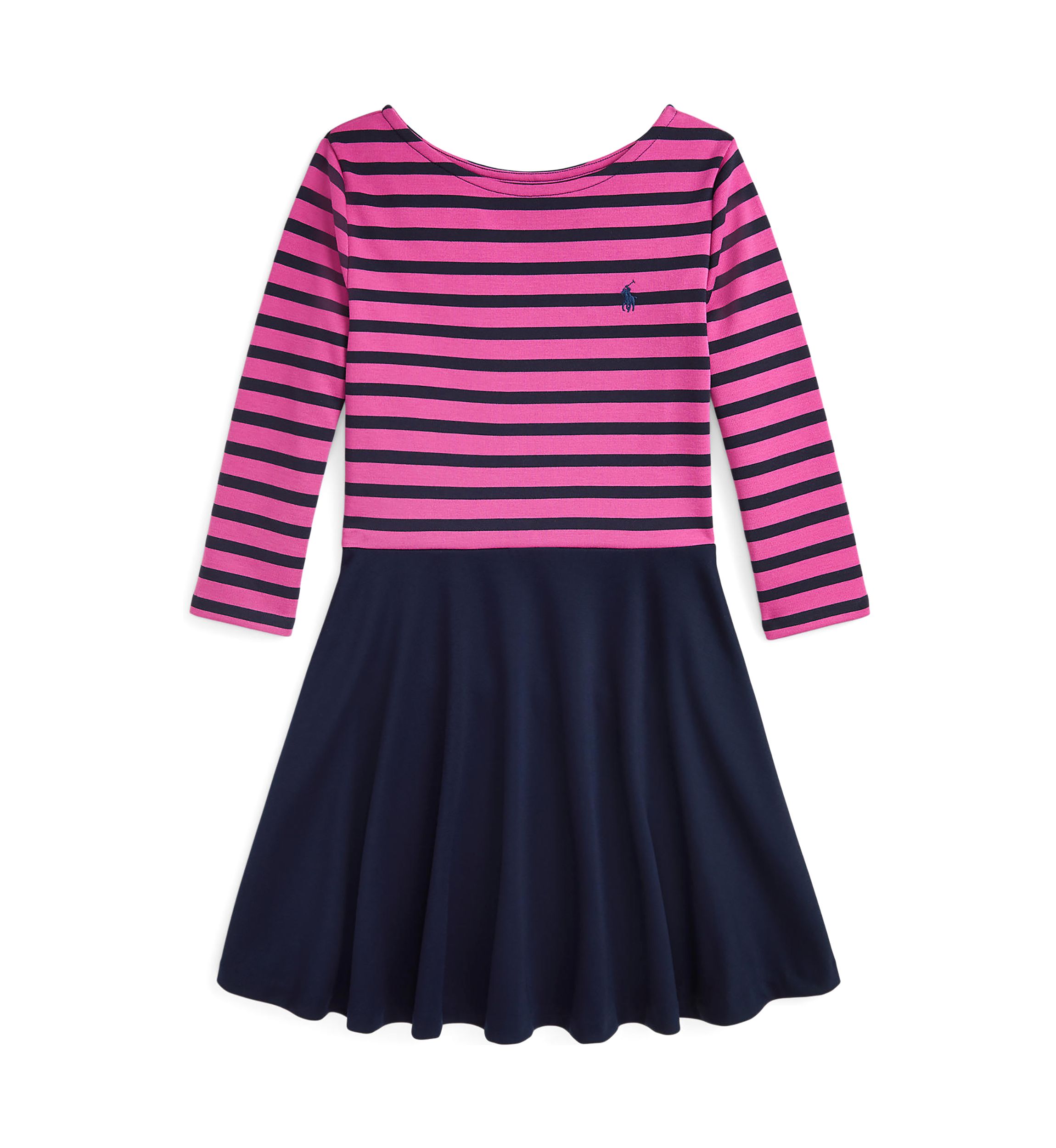 Girls 7-16 Striped Ponte Dress