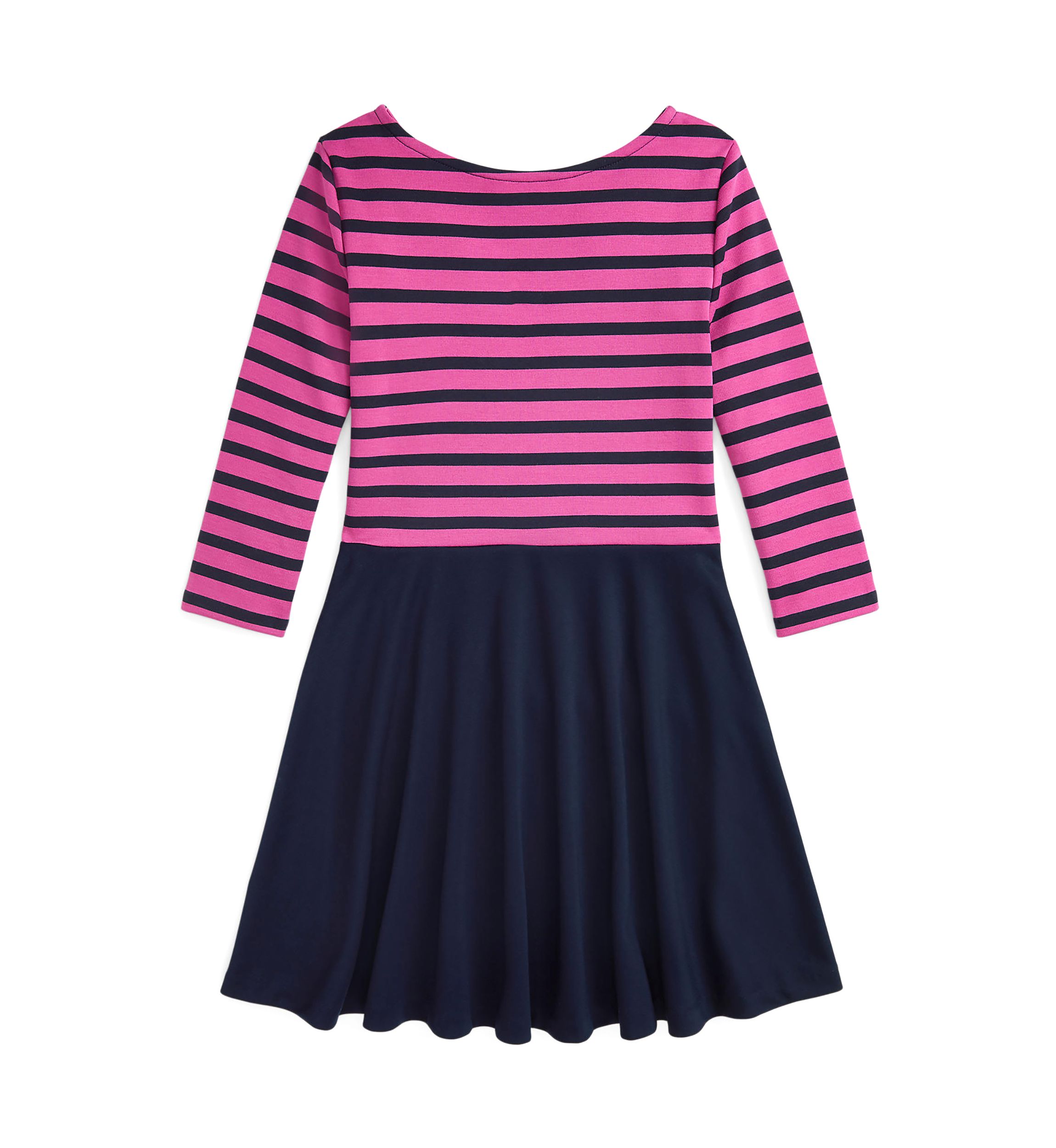 Girls 7-16 Striped Ponte Dress