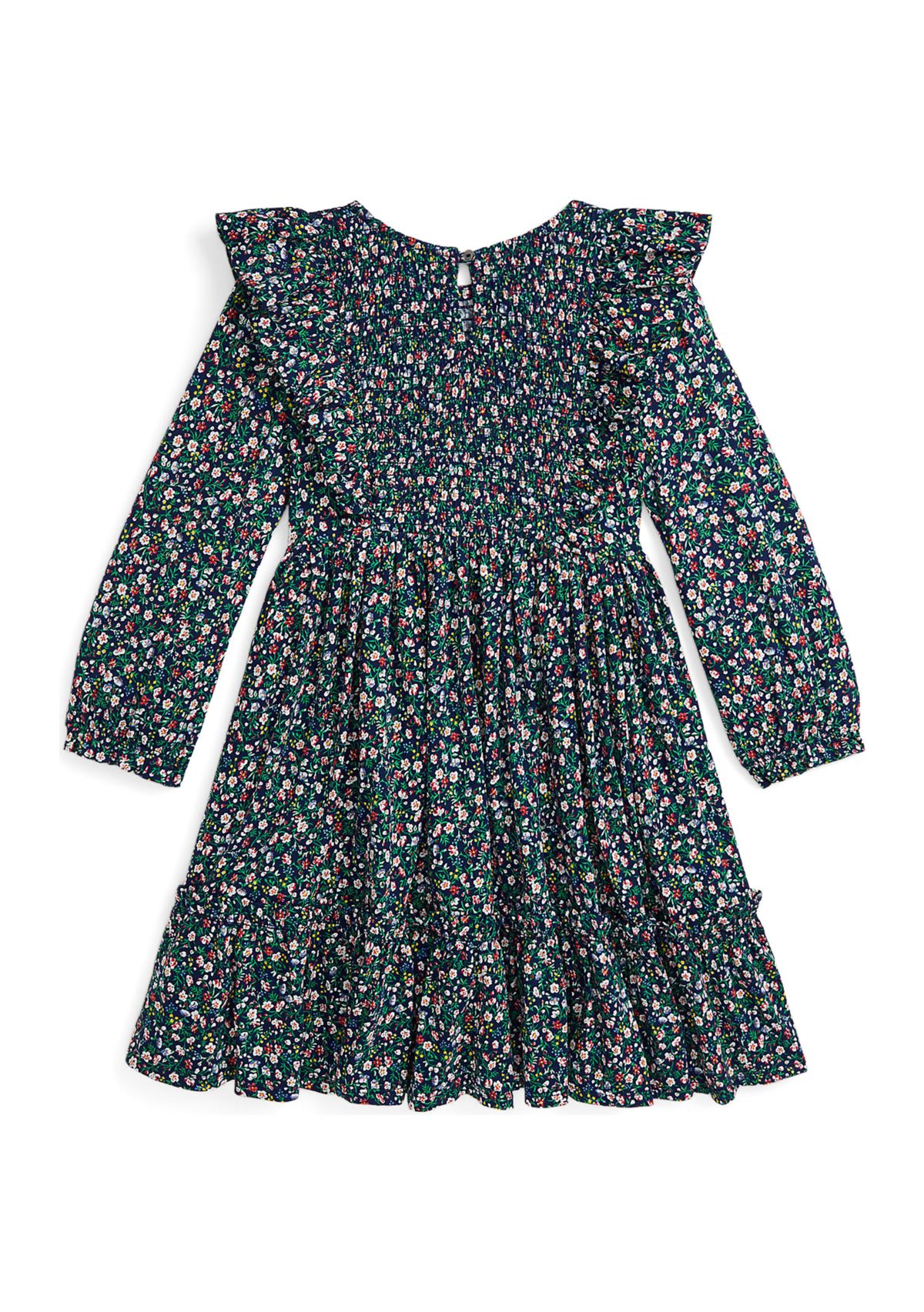 Girls 7-16 Floral Smocked Cotton Jersey Dress