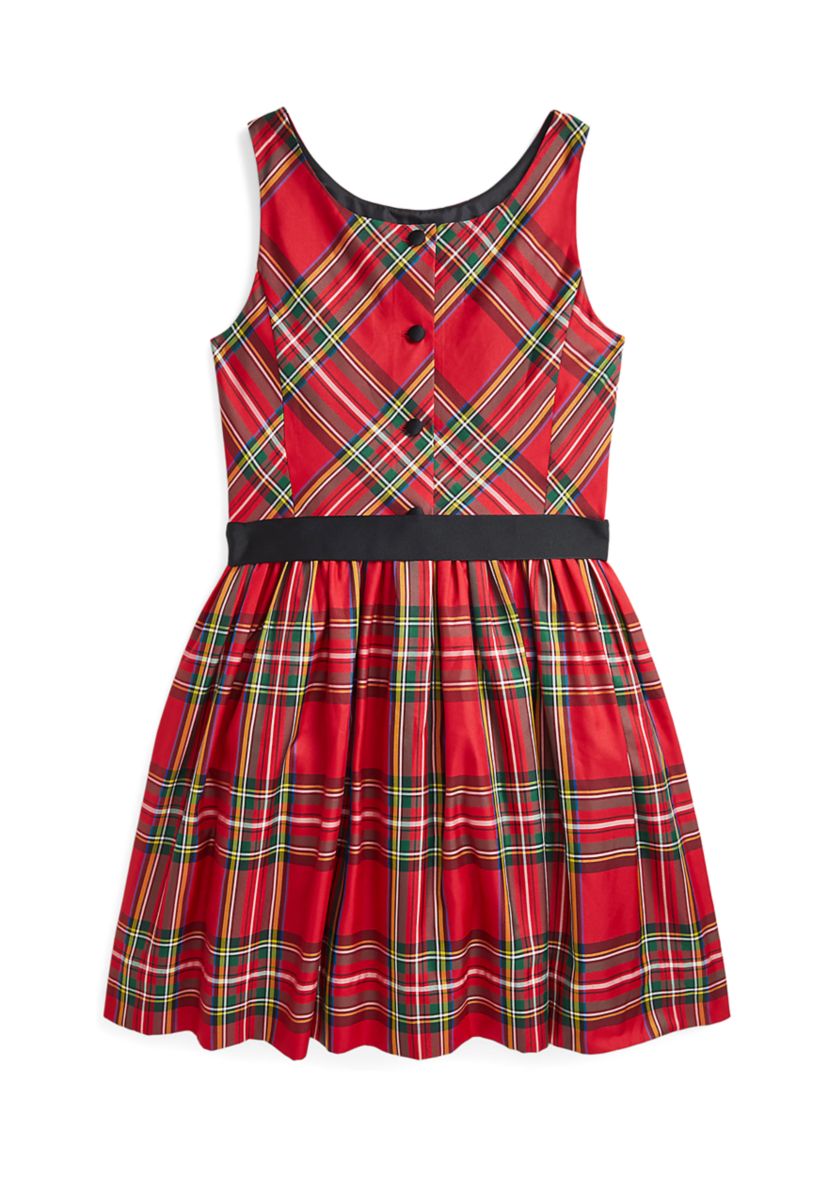Girls 7-16 Plaid Twill Dress